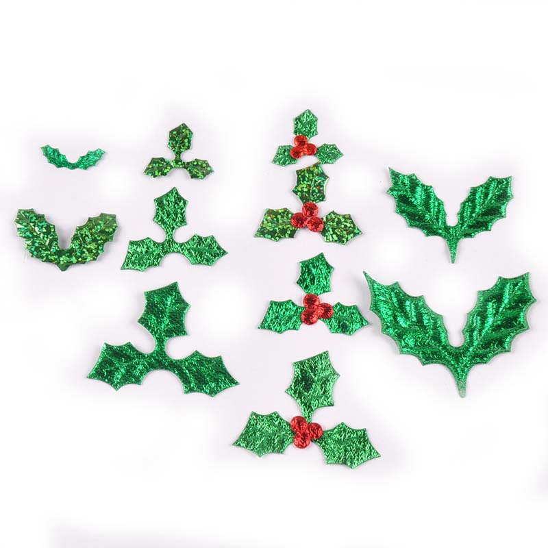 Art Craft With Leaves - 100Pcs 25-60mm Christmas Tree Leaves Sticker