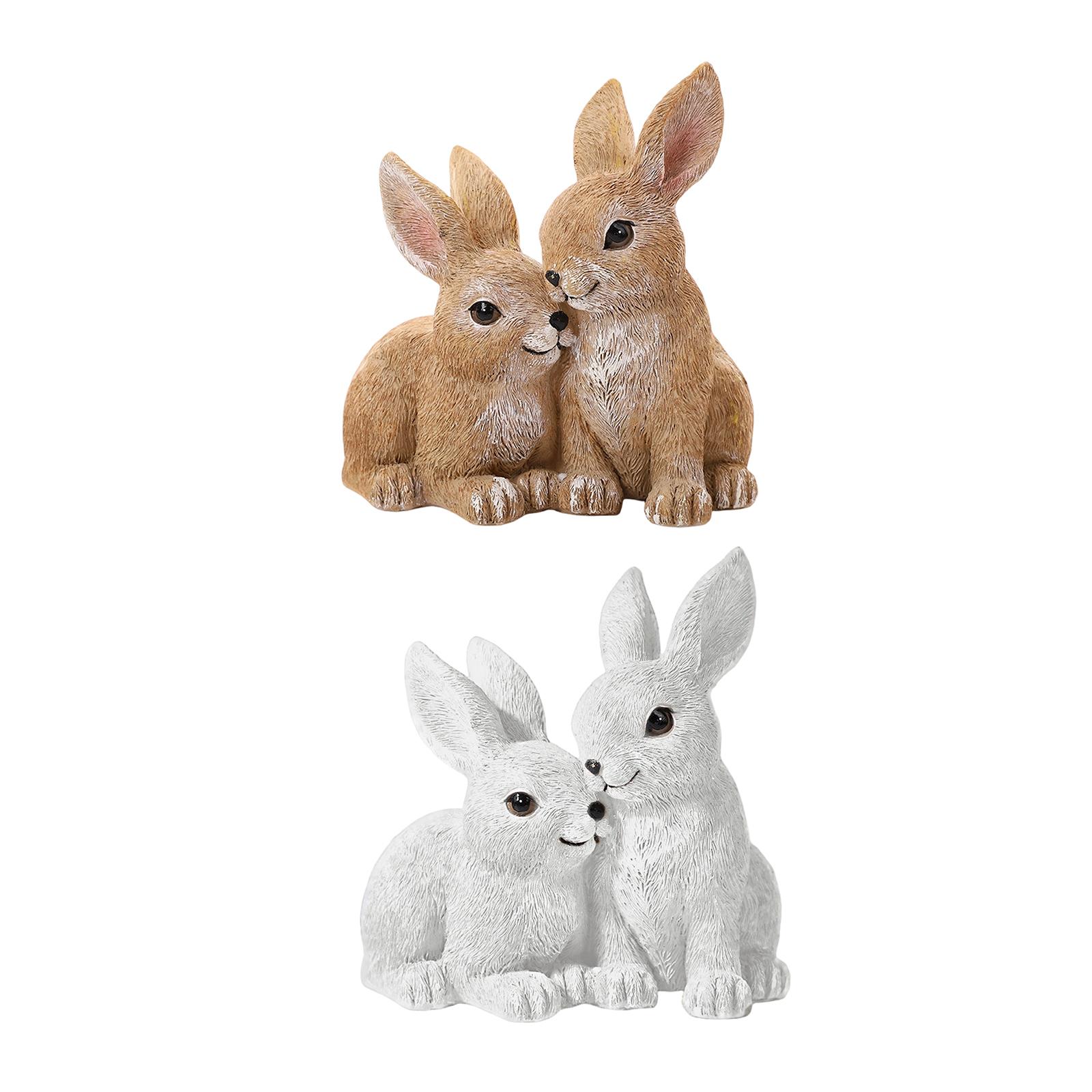 Art Craft Rabbit - Rabbit Statue Easter Decoration Adorable Ideal