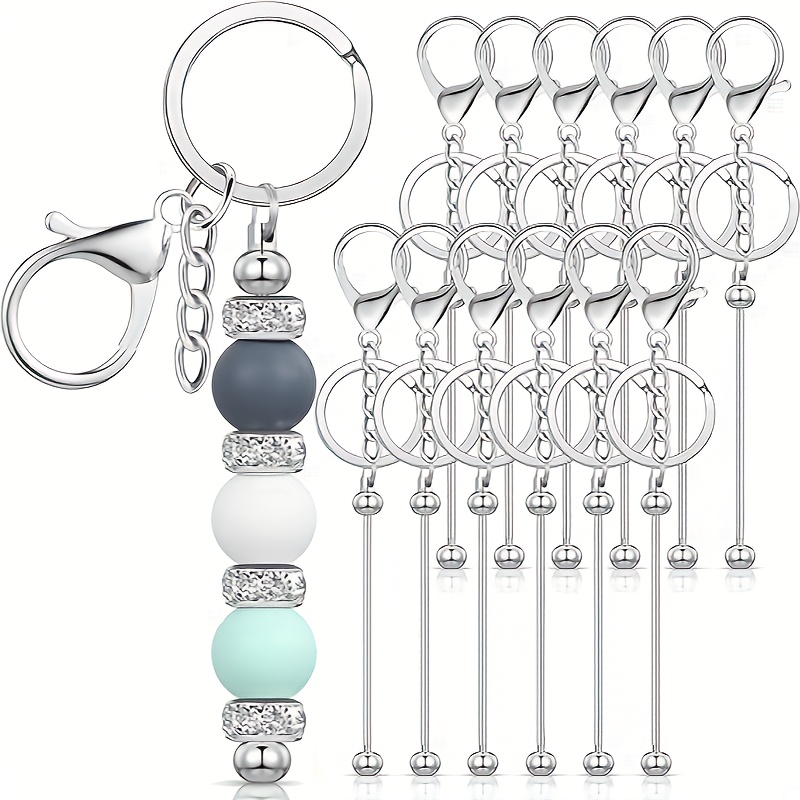 Art Craft Accessories - 12pcs Detachable Iron Keychain Set Silvery