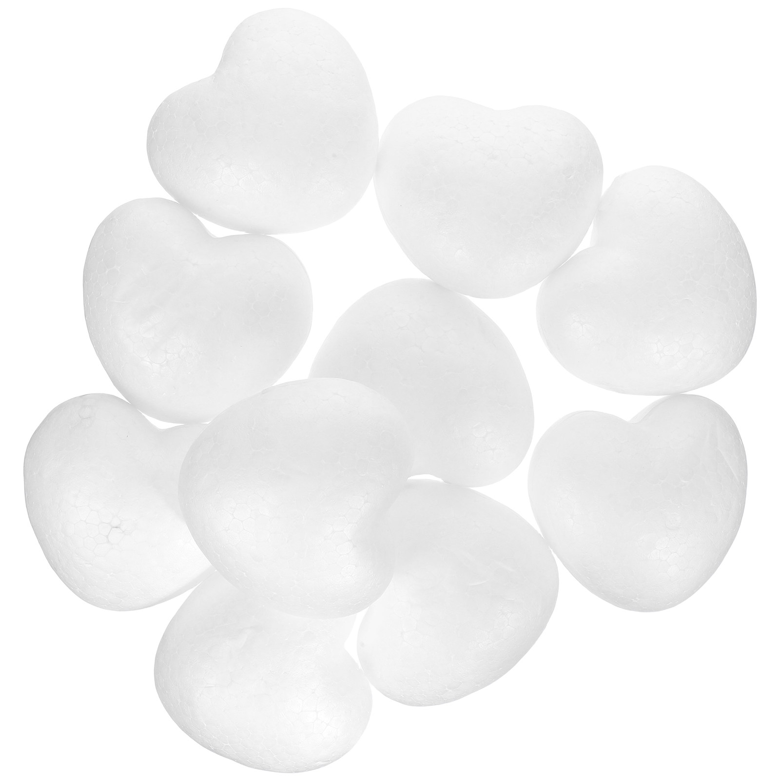 Art Craft School - 10Pcs White Solid Foam Heart Craft