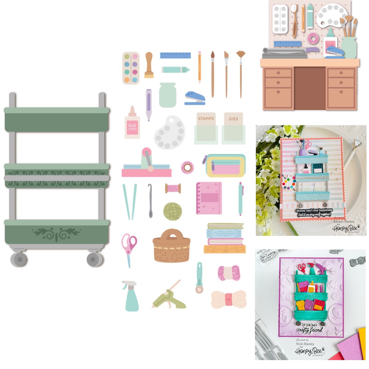 Art Craft Furniture - Layers Arts And Crafts Supplies Cart