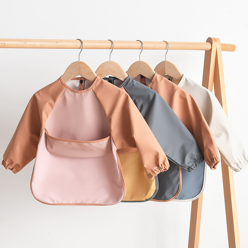 Kids Baby Long Sleeved PU Bibs - Art Craft Kindergarten ulasan dan harga