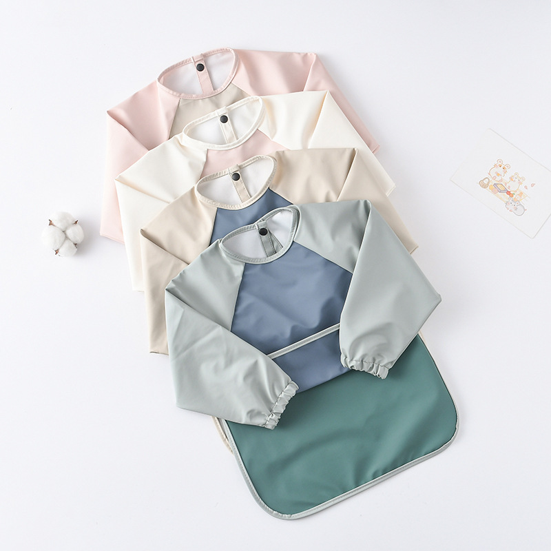 Kids Baby Long Sleeved PU Bibs - Art Craft Kindergarten ulasan dan harga