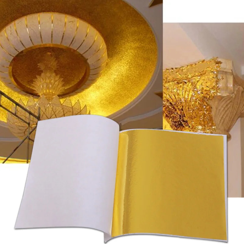100Pcs Imitation Gold Sliver C - Art Craft With Leaves ulasan dan harga