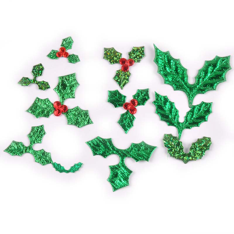100Pcs 25-60mm Christmas Tree  - Art Craft With Leaves ulasan dan harga