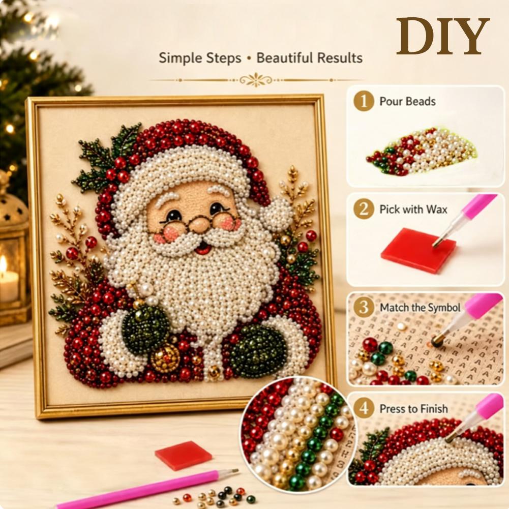 Christmas Santa Claus Pearl Ar - Art Craft Gifts For Adults ulasan dan harga