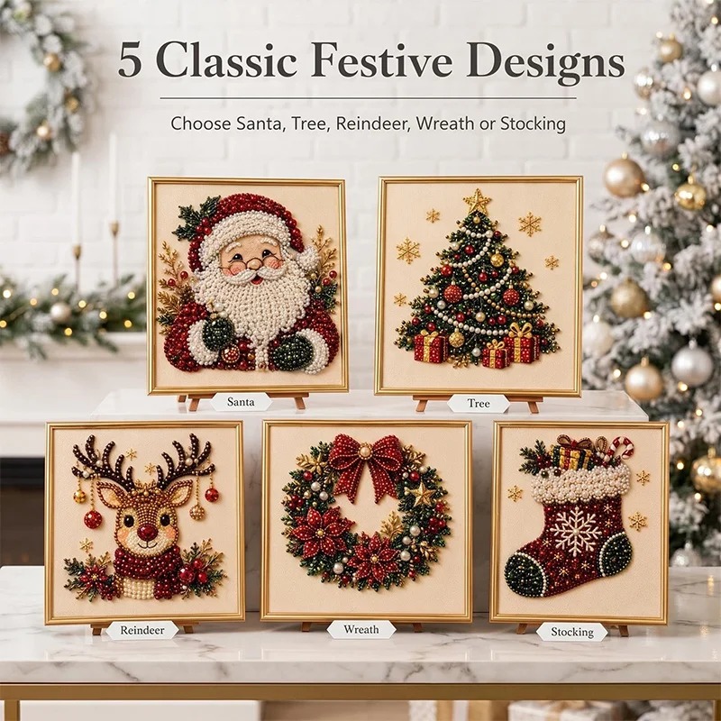 Christmas Pearl Diamond Painti - Art Craft Gifts For Adults ulasan dan harga