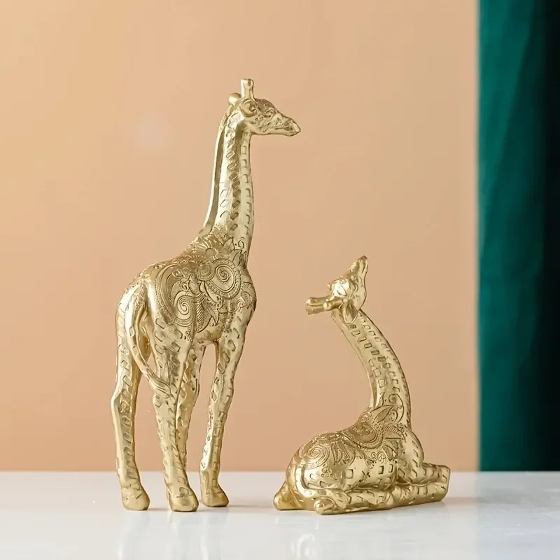 2pcs/set Giraffe Ornament, Gol - Art Craft Display ulasan dan harga
