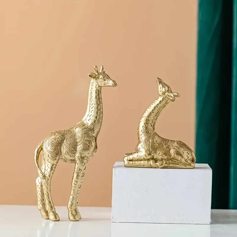 2pcs/set Giraffe Ornament, Gol - Art Craft Display ulasan dan harga
