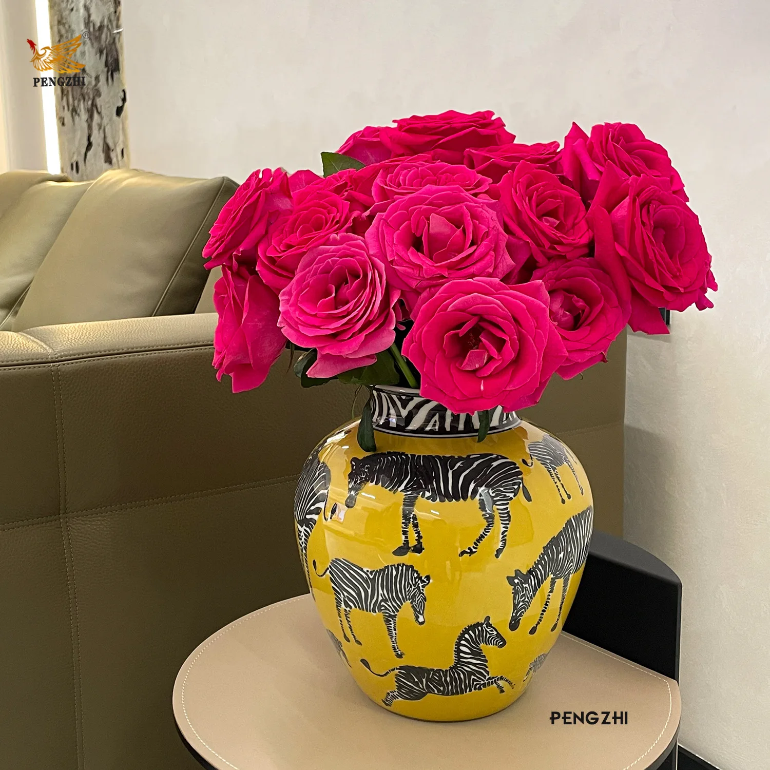 Ceramic Vase Zebra Pattern Vin - Art Craft Zebra ulasan dan harga