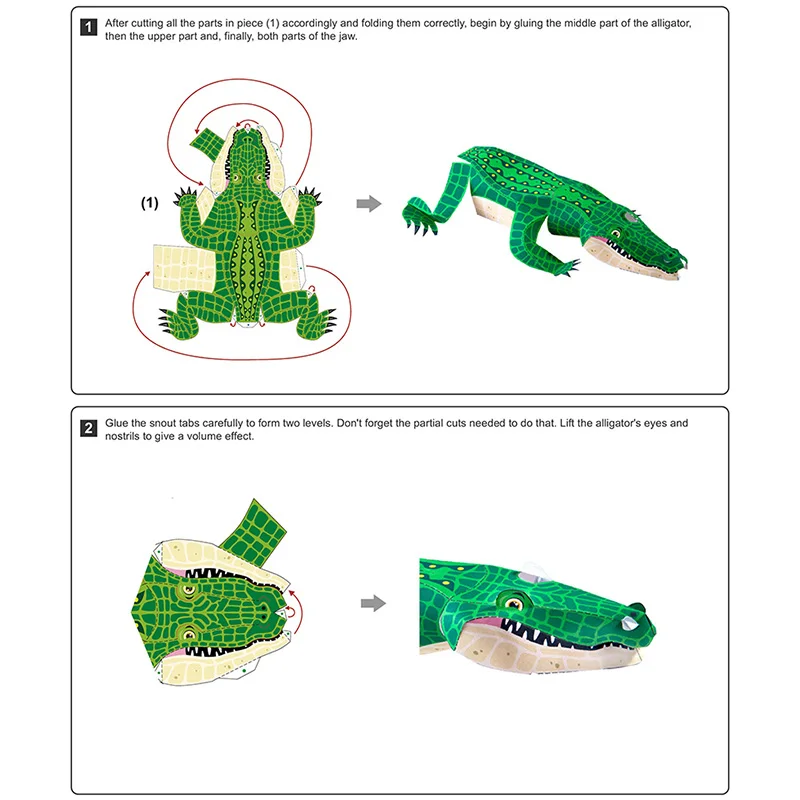 Alligator Crocodile Folding Or - Art Craft Cardboard ulasan dan harga