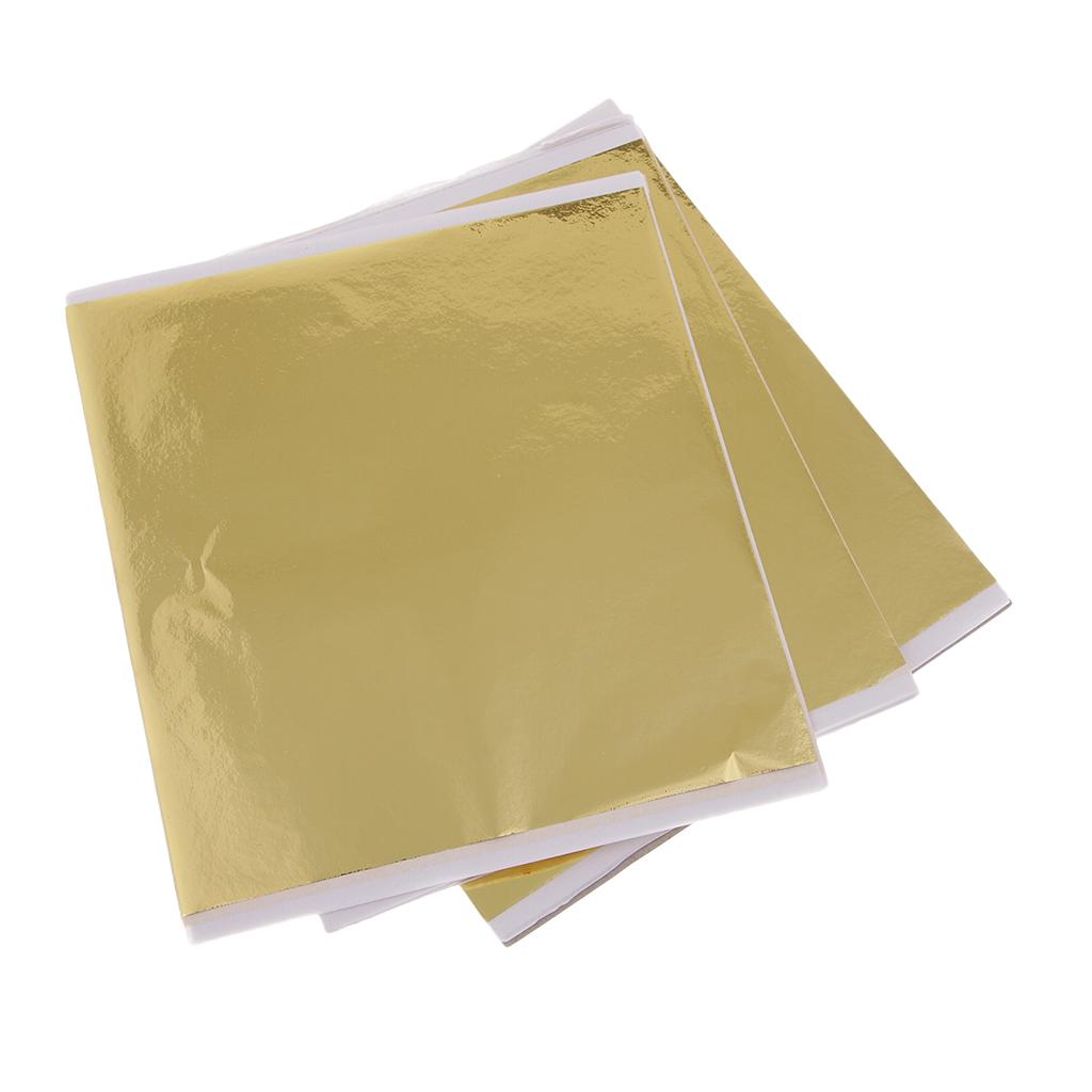100x 14cm Gold Leaf Sheets Gil - Art Craft With Leaves ulasan dan harga