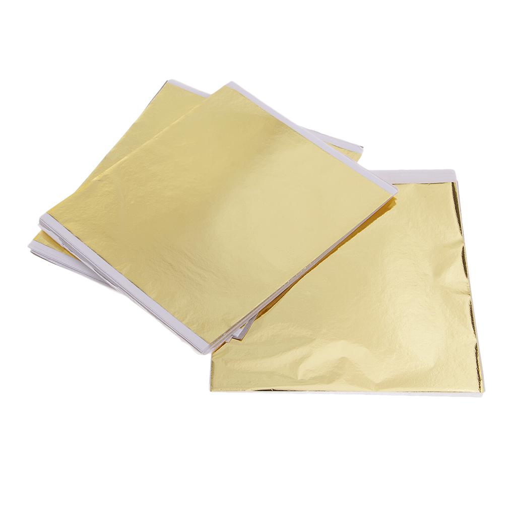 100x 14cm Gold Leaf Sheets Gil - Art Craft With Leaves ulasan dan harga