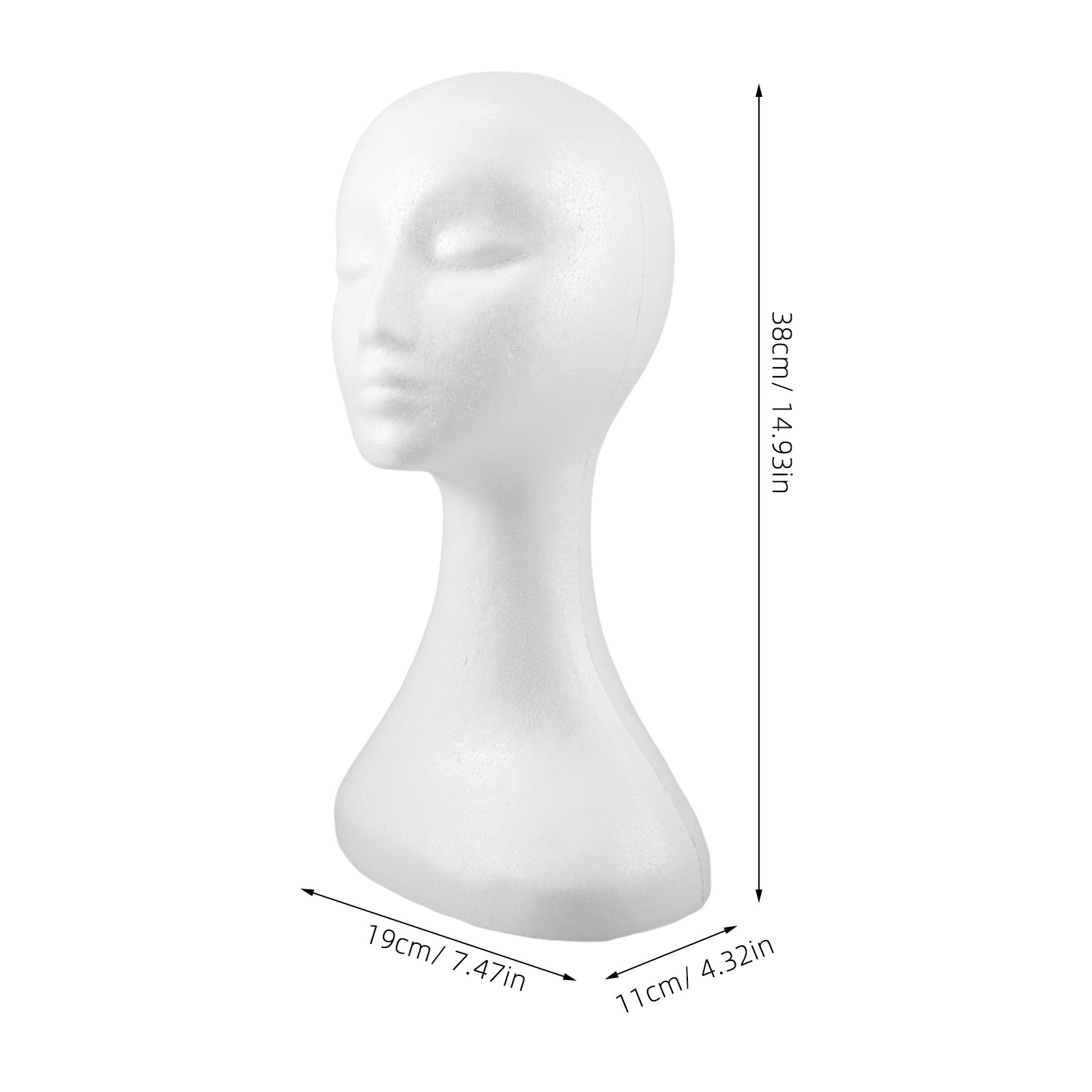 Male Foam Mannequin Head for W - Art Craft Display ulasan dan harga