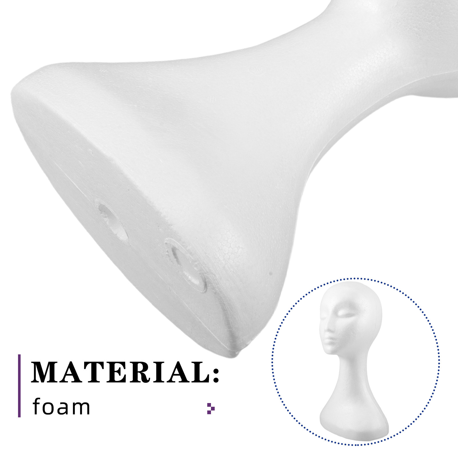 Male Foam Mannequin Head for W - Art Craft Display ulasan dan harga