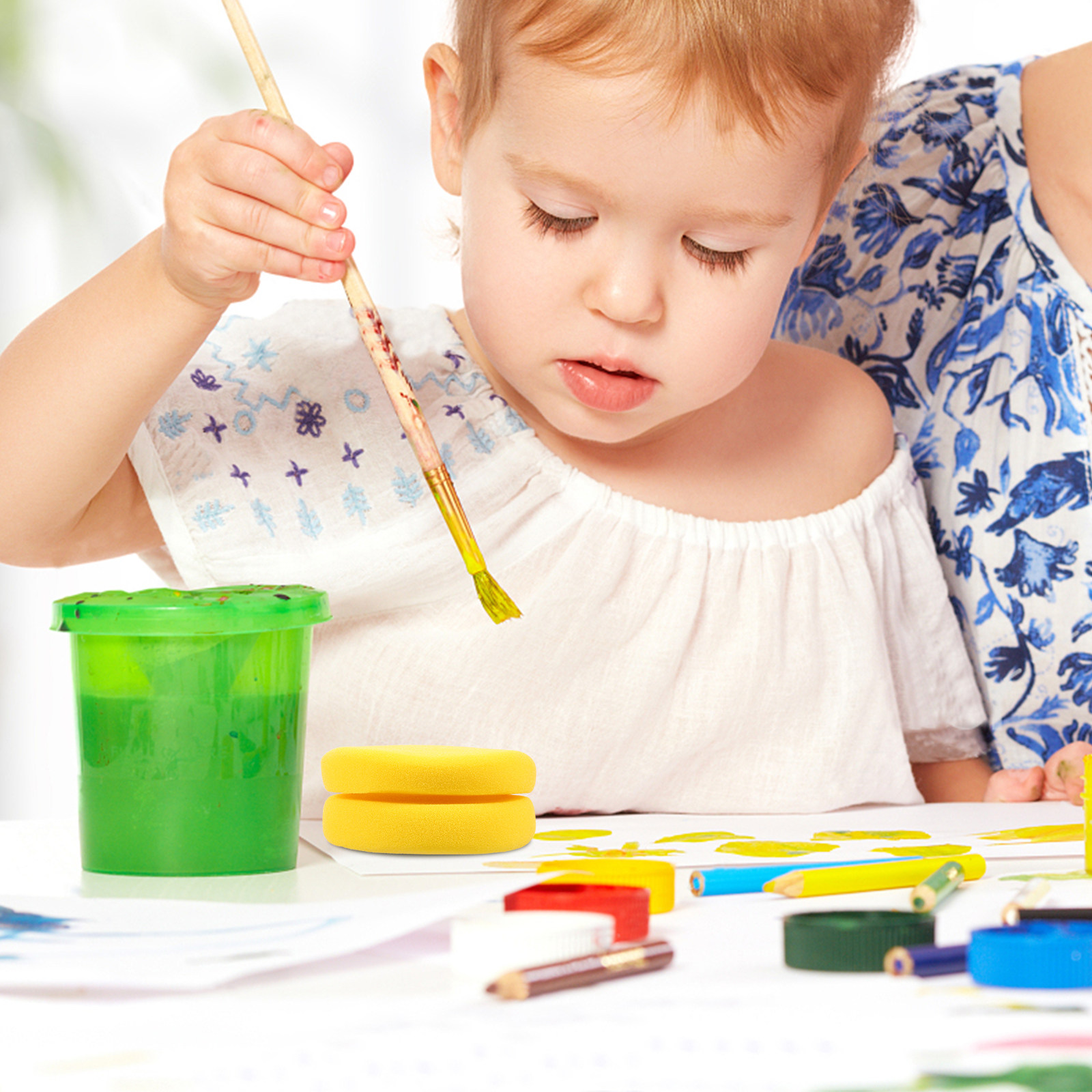 2Pcs Children Painting Sponge  - Art Craft Kindergarten ulasan dan harga