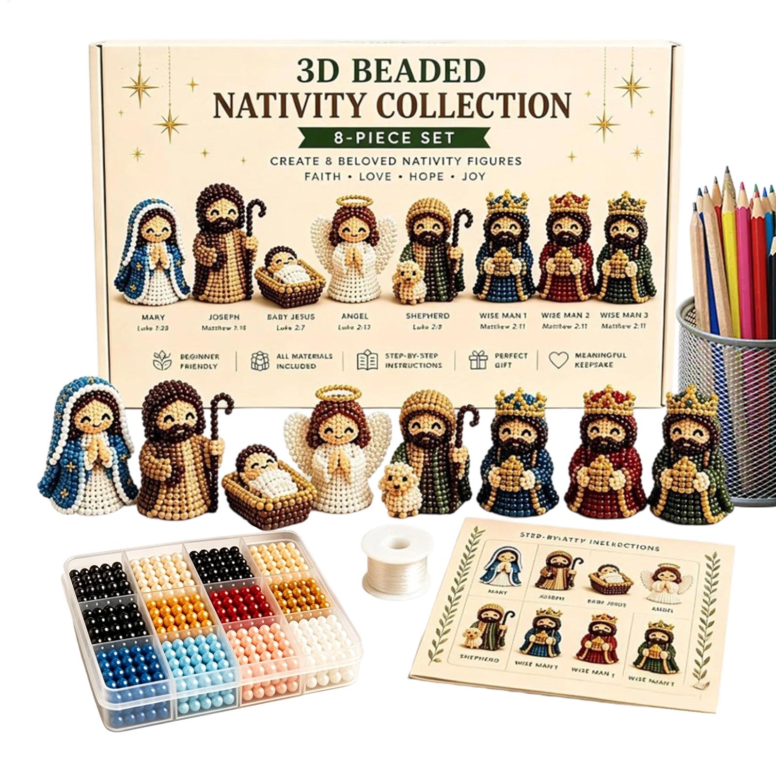 Nativity Bead Art Kit 3D Chris - Art Craft Gifts For Adults ulasan dan harga