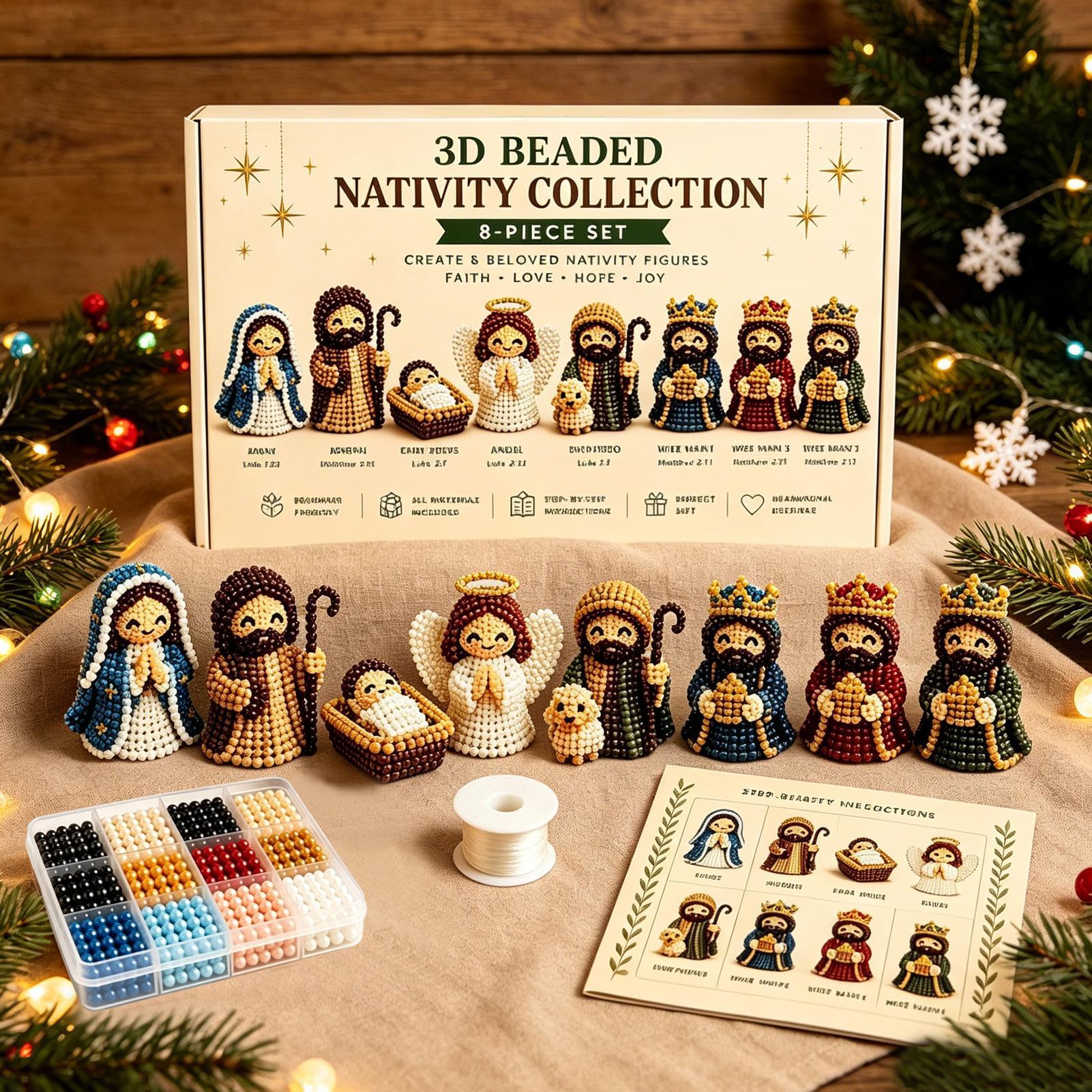 Nativity Bead Art Kit 3D Chris - Art Craft Gifts For Adults ulasan dan harga