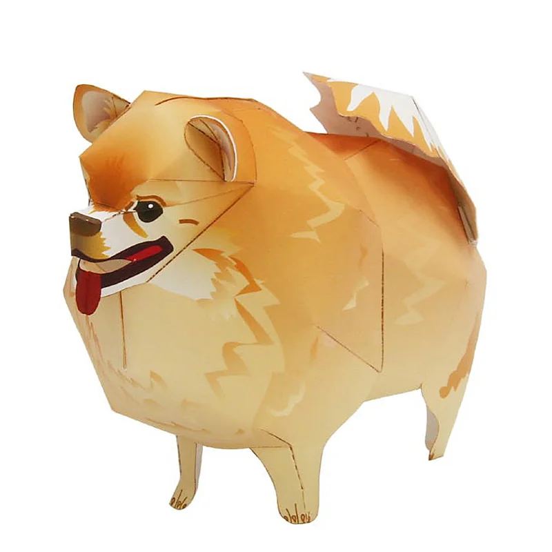 Pomeranian Dog Folding Origami - Art Craft Cardboard ulasan dan harga