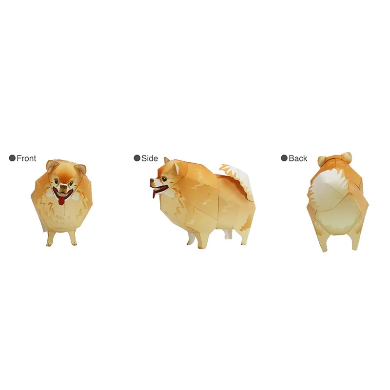 Pomeranian Dog Folding Origami - Art Craft Cardboard ulasan dan harga