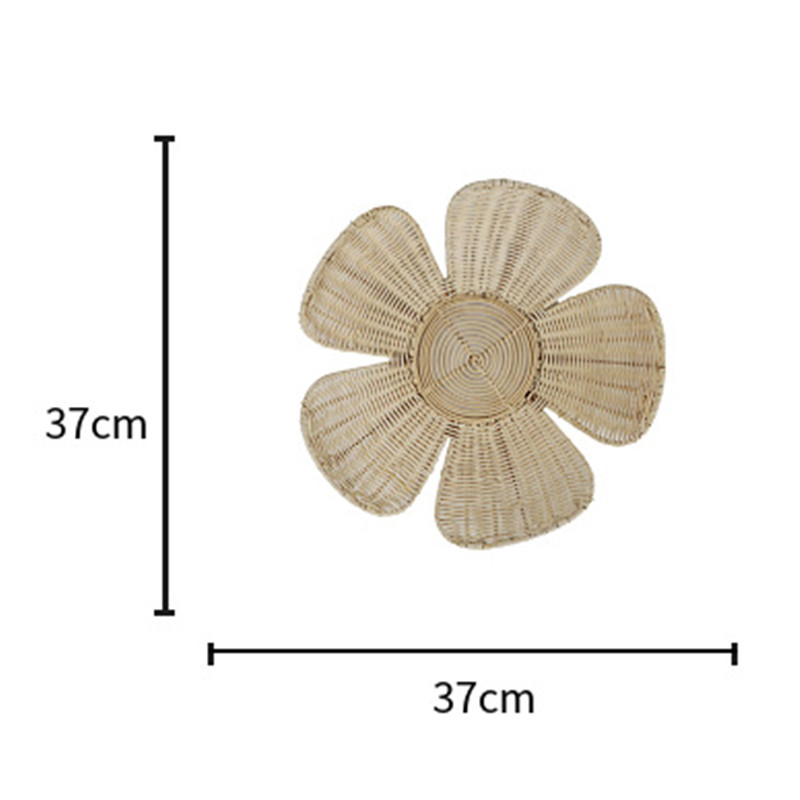 Nordic Woven Rattan Flower Wal - Art Craft Furniture ulasan dan harga