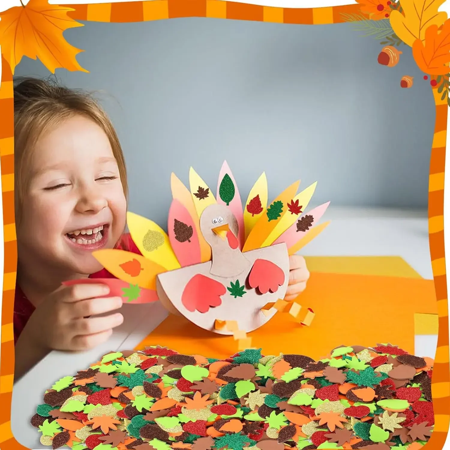 Thanksgiving, Fall Craft Kit F - Art Craft With Leaves ulasan dan harga