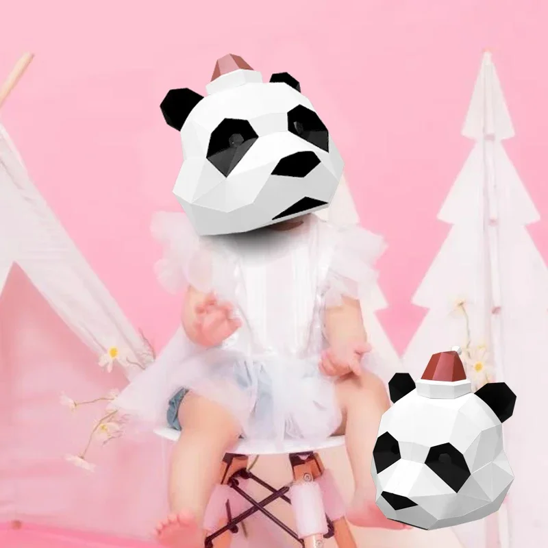 Christmas Panda Mask Paper Mod - Art Craft Cardboard ulasan dan harga