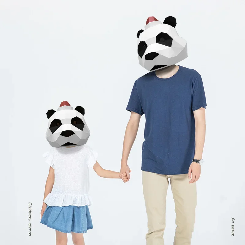 Christmas Panda Mask Paper Mod - Art Craft Cardboard ulasan dan harga