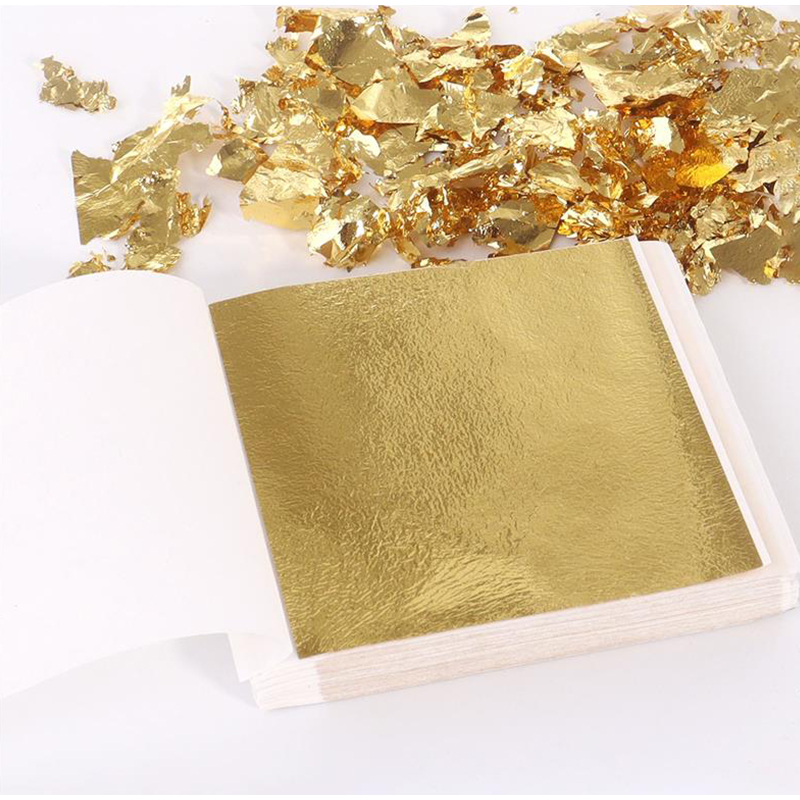 200Pcs Golden Leaf Foil Leaf S - Art Craft With Leaves ulasan dan harga