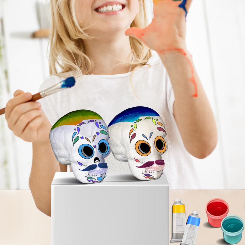 Moldable Craft Foam Skull Shap - Art Craft Kindergarten ulasan dan harga