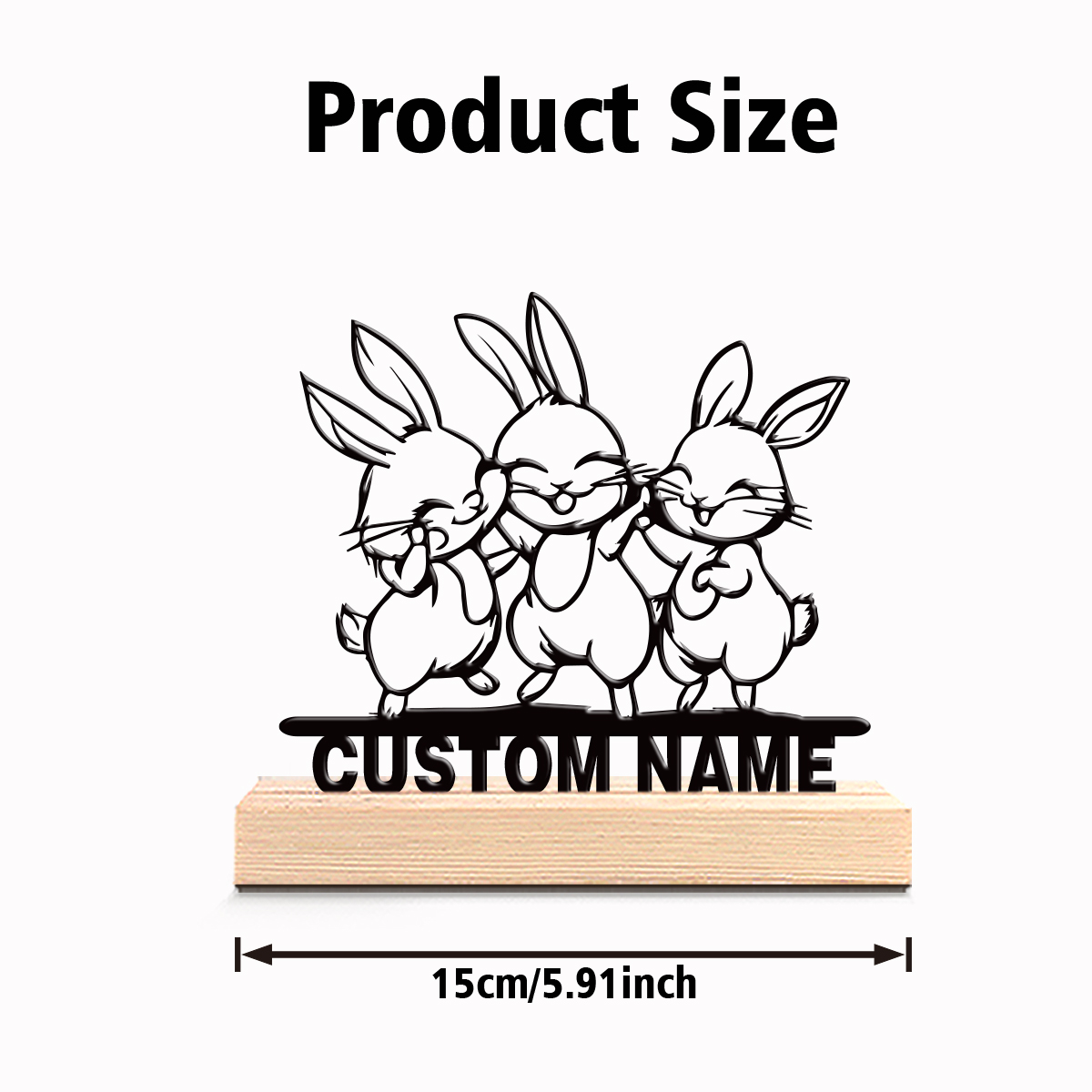 1pc Modern Rabbit Customized T - Art Craft Rabbit ulasan dan harga