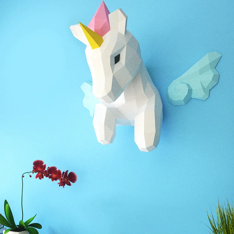 Rainbow Unicorn Animal Wall De - Art Craft Cardboard ulasan dan harga