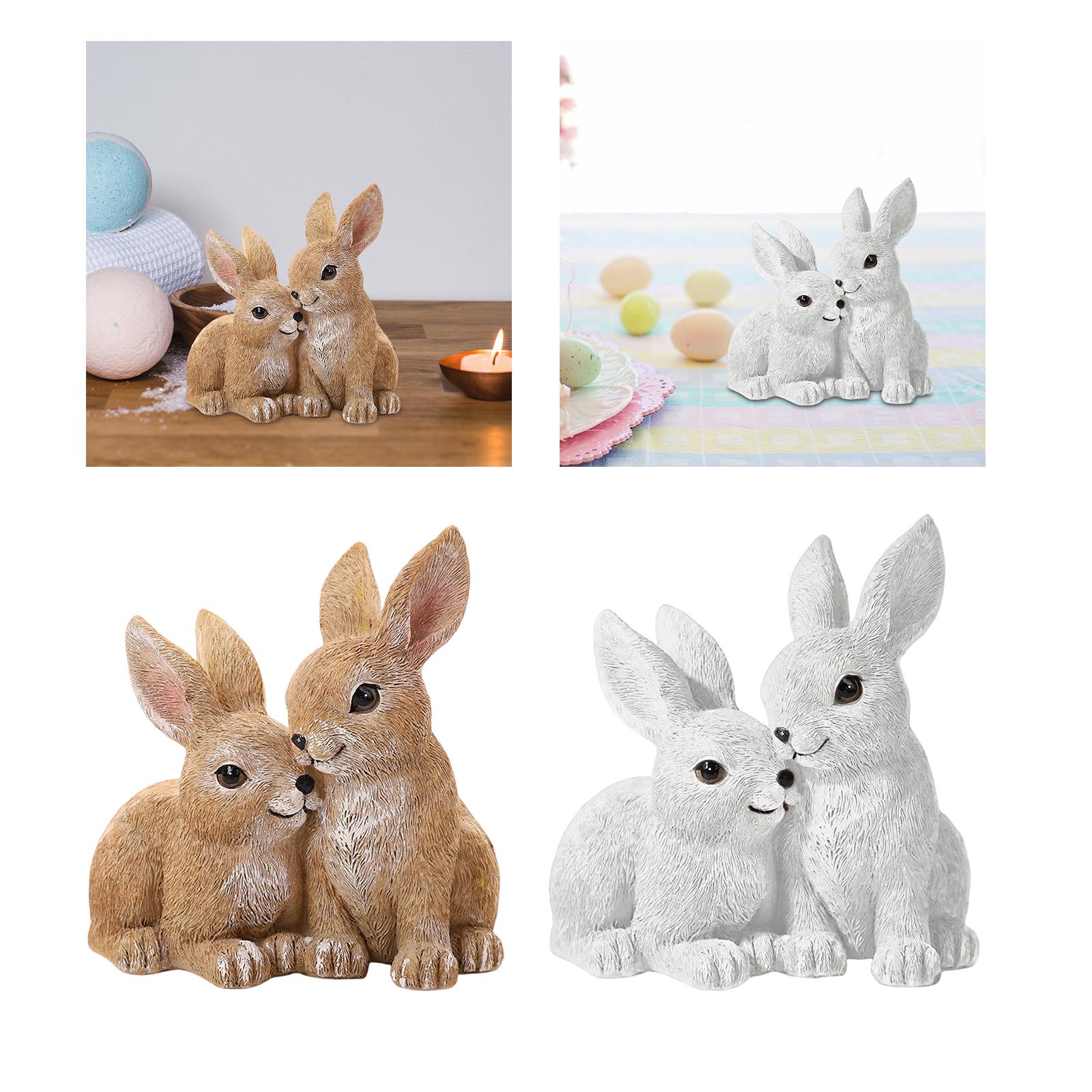 Rabbit Statue Easter Decoratio - Art Craft Rabbit ulasan dan harga