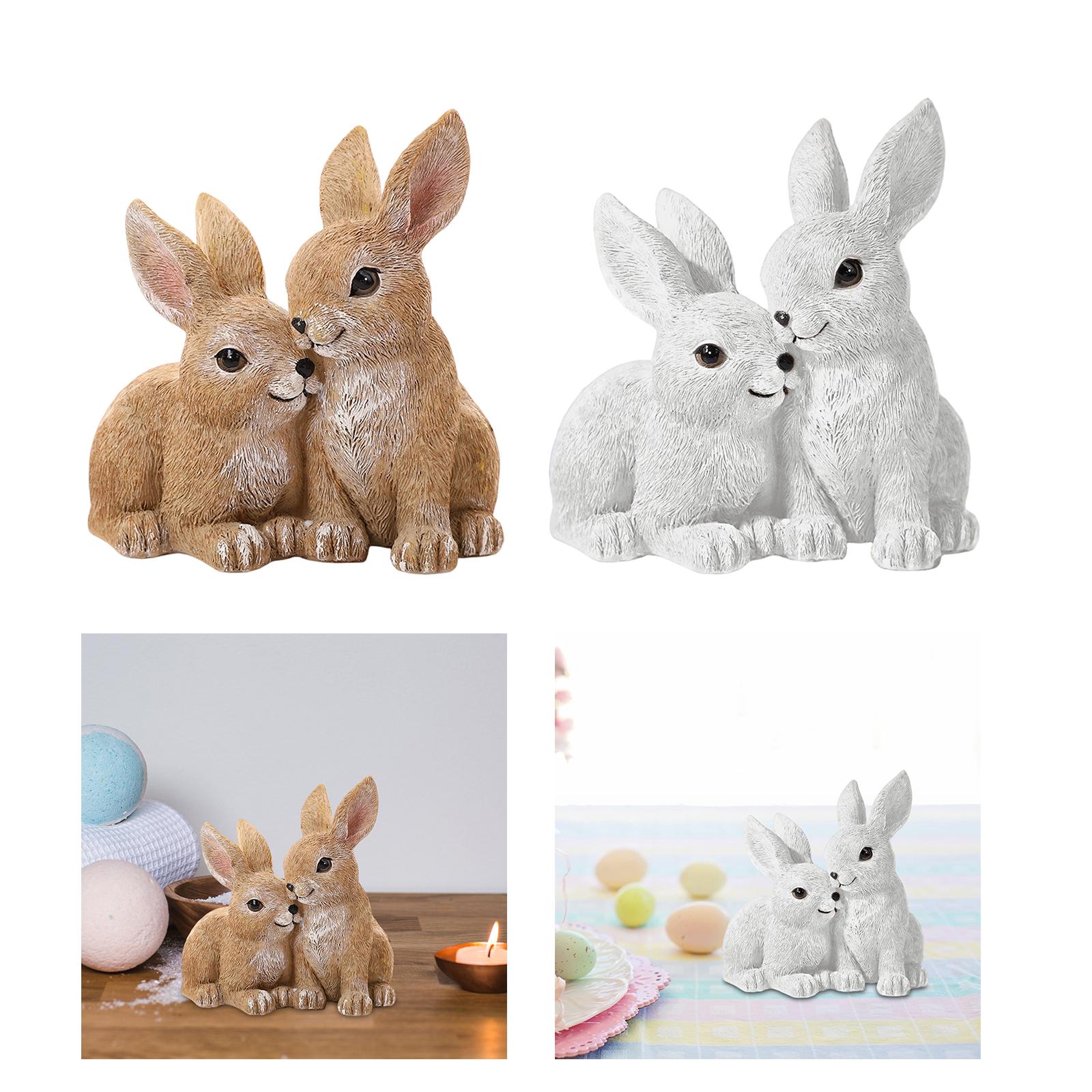 Rabbit Statue Easter Decoratio - Art Craft Rabbit ulasan dan harga