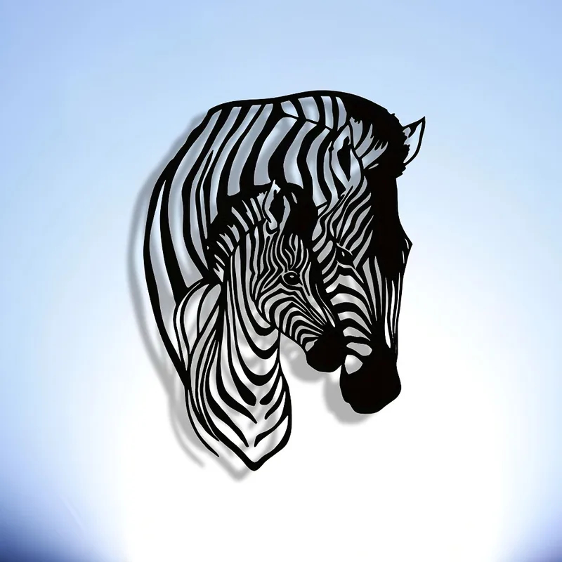Elegant Minimalist Zebra Famil - Art Craft Zebra ulasan dan harga