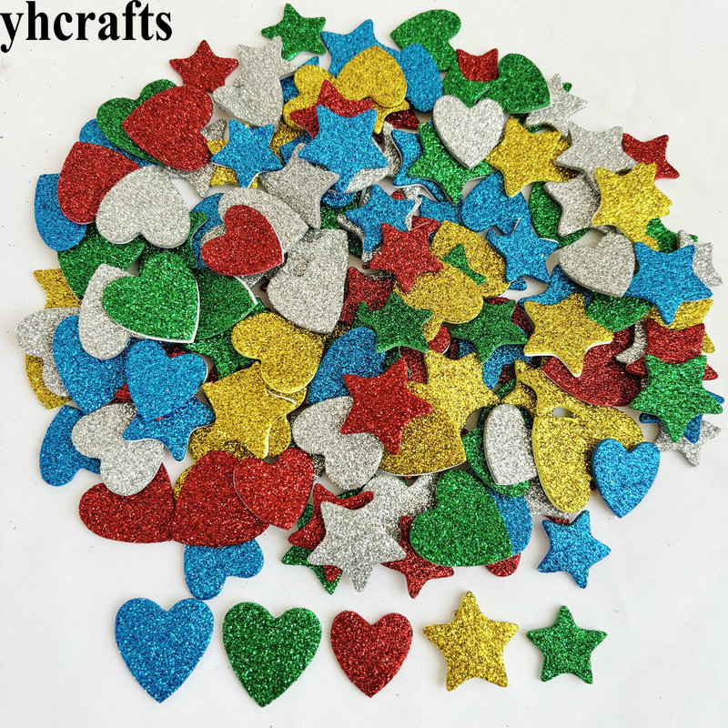 150PCS/LOT.Glitter star and he - Art Craft Kindergarten ulasan dan harga