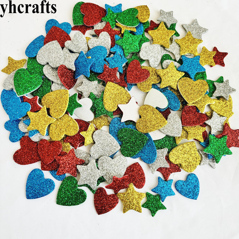 150PCS/LOT.Glitter star and he - Art Craft Kindergarten ulasan dan harga