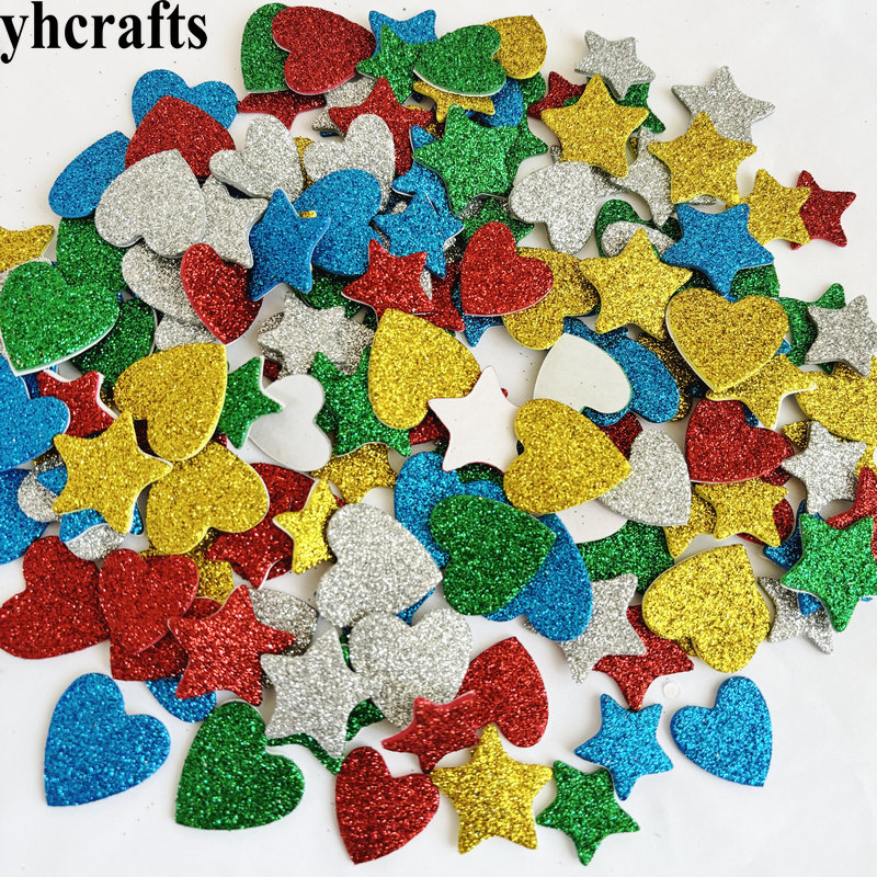 150PCS/LOT.Glitter star and he - Art Craft Kindergarten ulasan dan harga