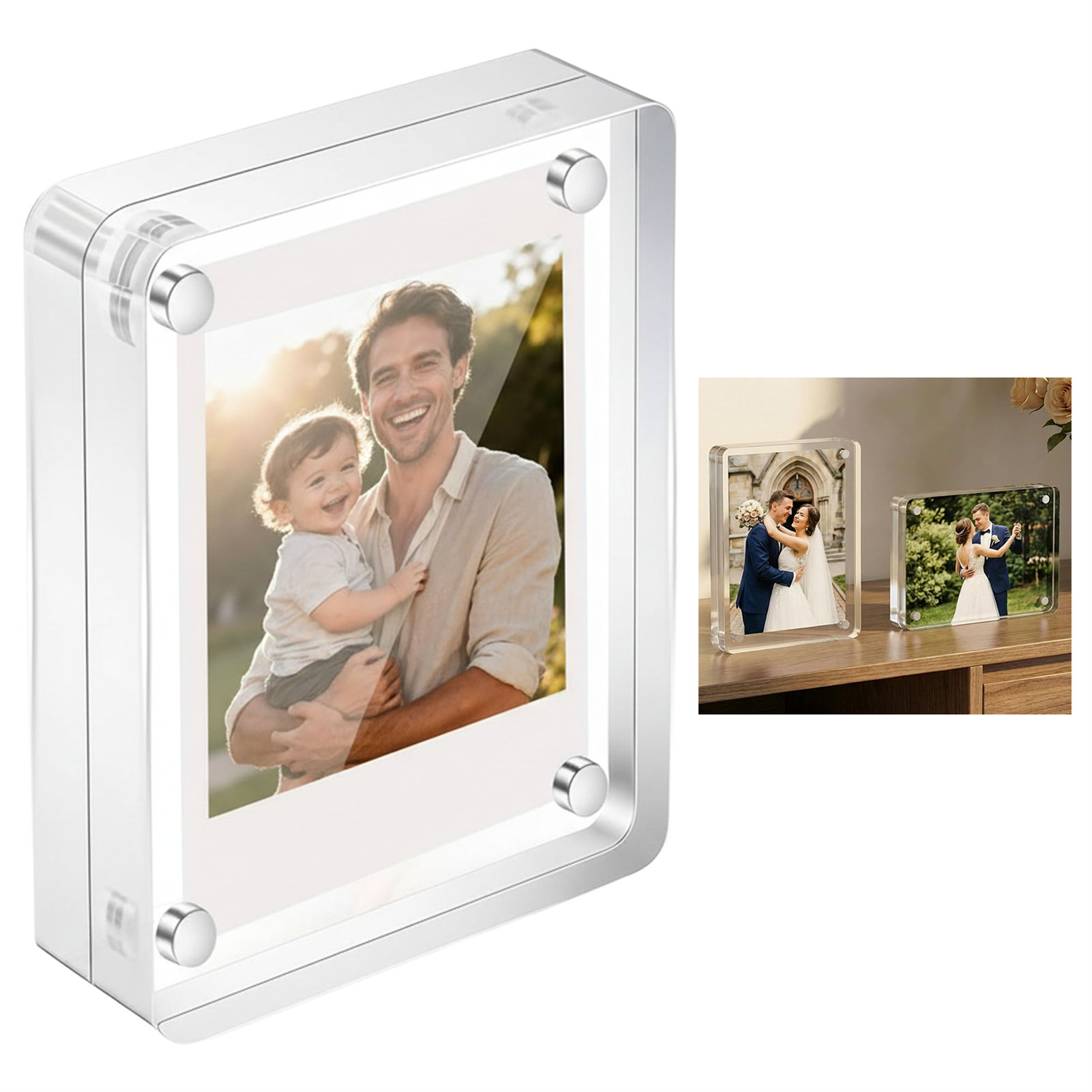 Acrylic Magnetic Photo Frame 2 - Art Craft Display ulasan dan harga
