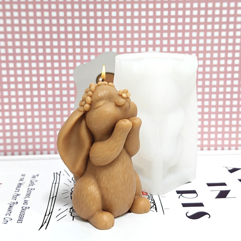 Prayer Rabbit Candle Mold Sili - Art Craft Rabbit ulasan dan harga