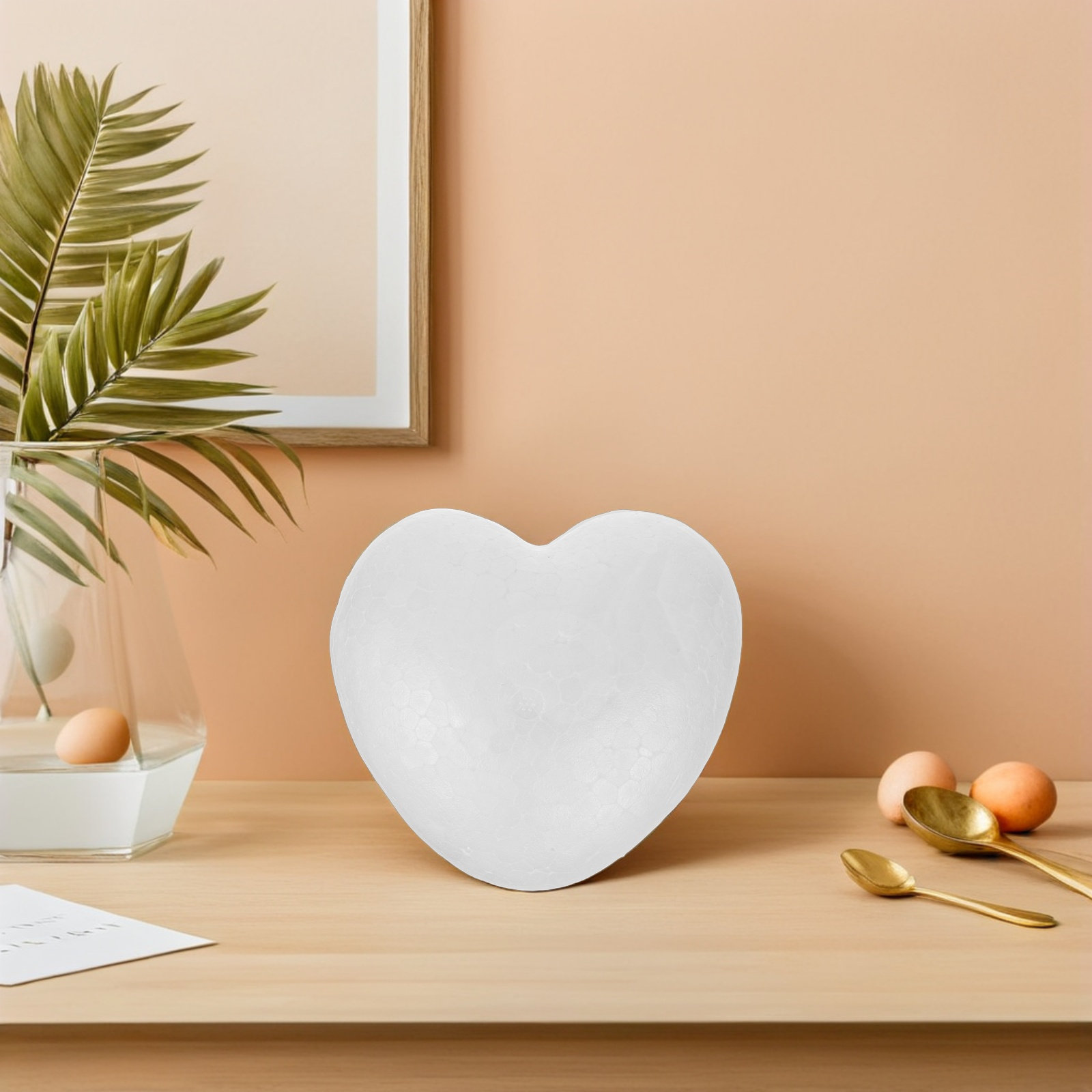 10Pcs White Solid Foam Heart C - Art Craft School ulasan dan harga