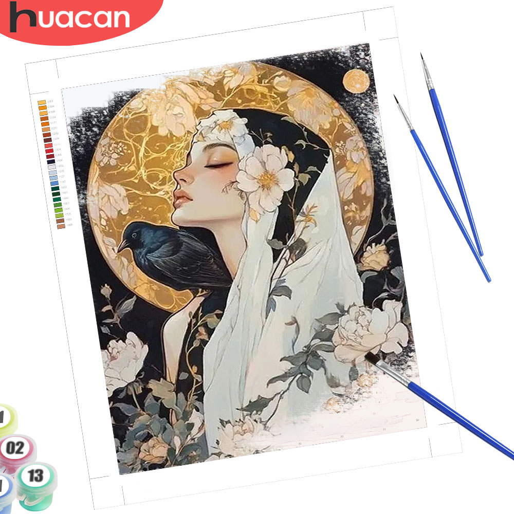 HUACAN Diy Oil Painting By Num - Art Craft Number ulasan dan harga