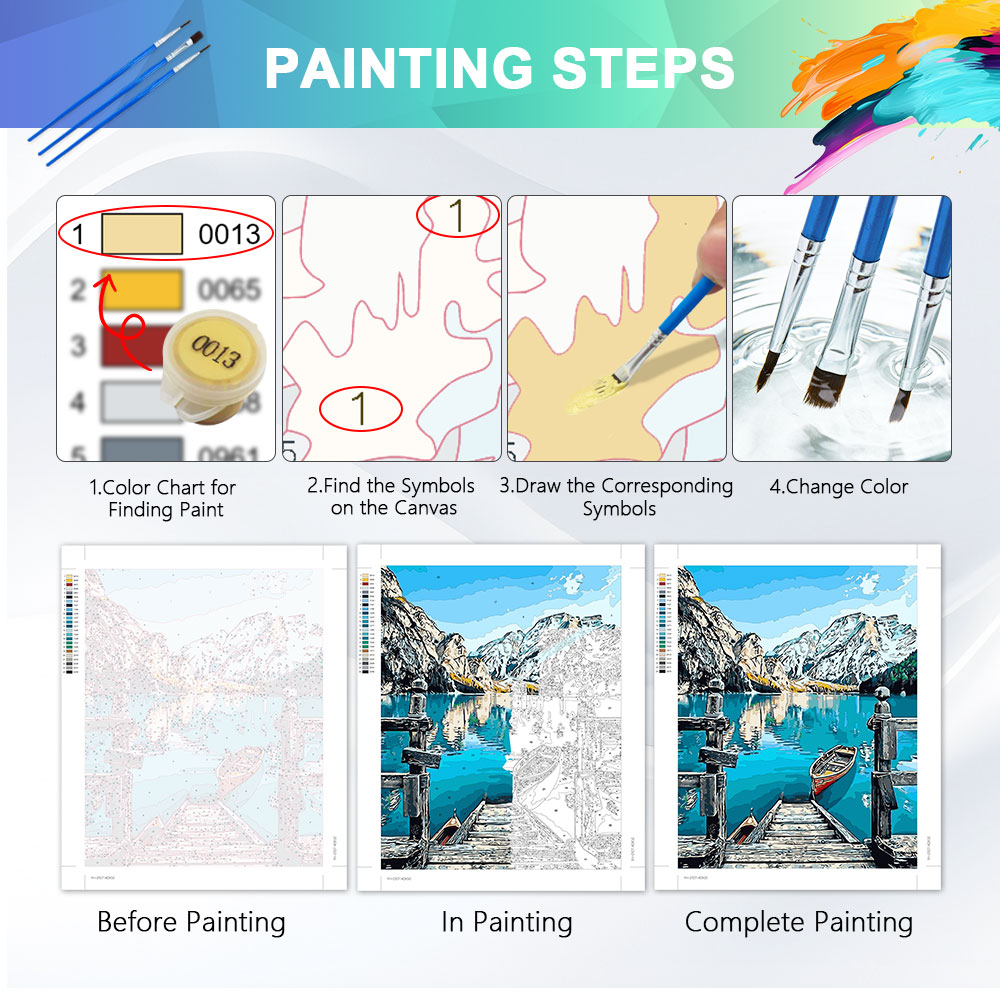 HUACAN Diy Oil Painting By Num - Art Craft Number ulasan dan harga