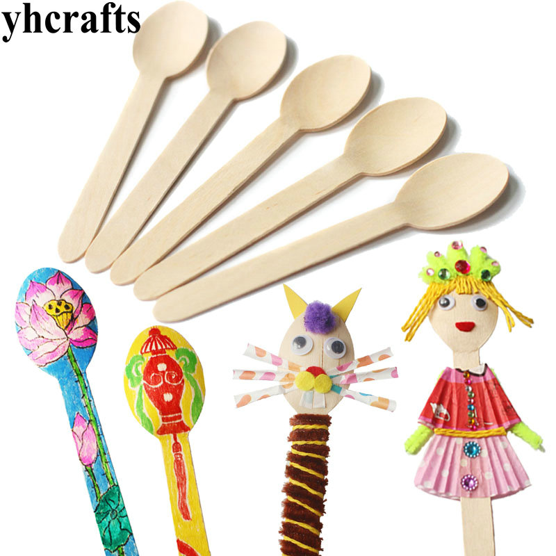 20PCS/LOT.Wood spoon arts and  - Art Craft Kindergarten ulasan dan harga