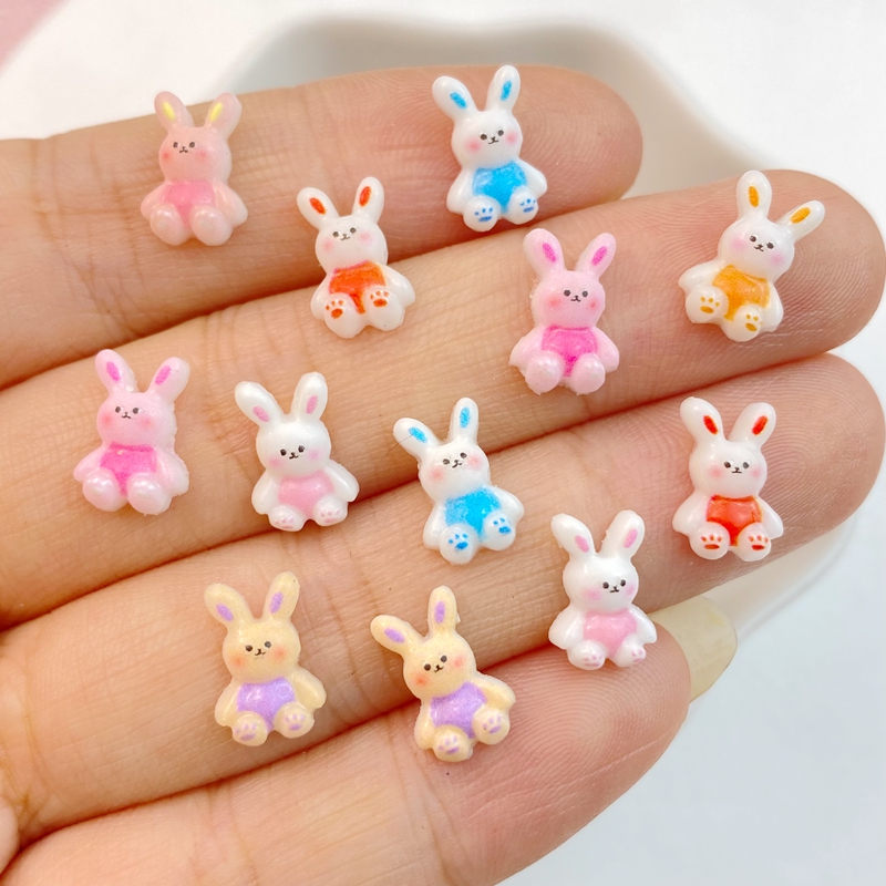 50Pcs New Mixed Nail Art Resin - Art Craft Rabbit ulasan dan harga