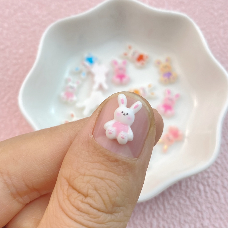 50Pcs New Mixed Nail Art Resin - Art Craft Rabbit ulasan dan harga