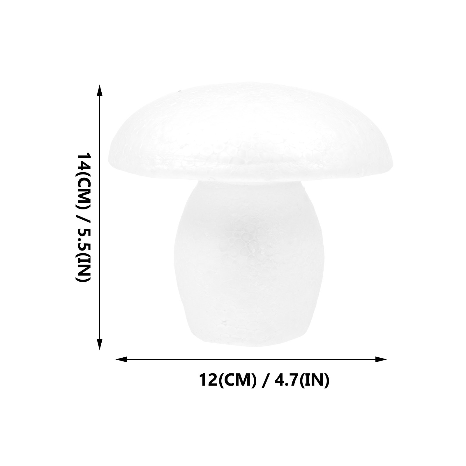 5Pcs White Foam Mushroom Cutou - Art Craft School ulasan dan harga