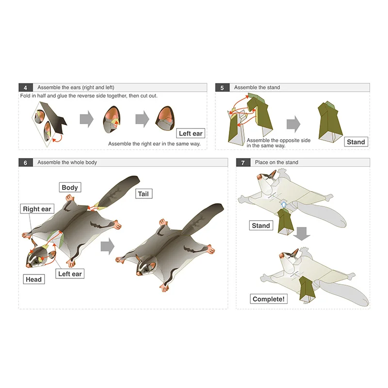 Sugar Glider Flying Mouse Hand - Art Craft Cardboard ulasan dan harga